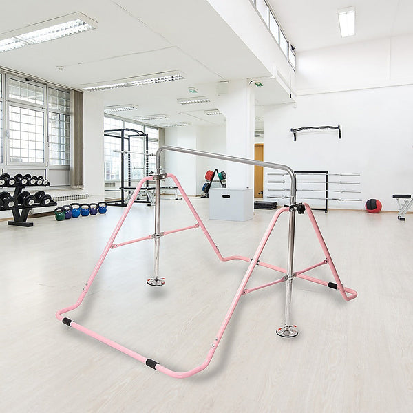 Kids Gymnastics Bars Training Horizontal Monkey Kip Pink Balance Beams