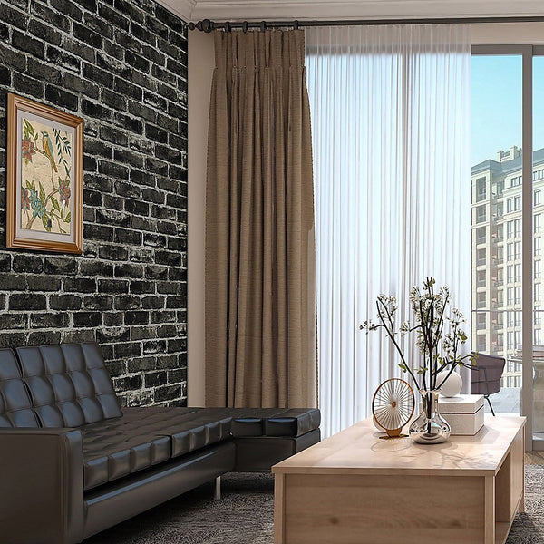 Randy & Travis Machinery Wallpaper Faux Brick Pattern Paper Roll Wallpaper Rolls & Sheets