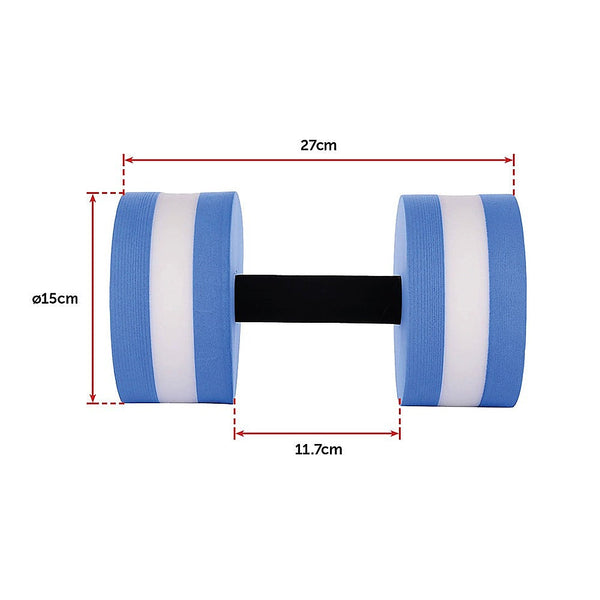 2X Water Aerobics Dumbbell Eva Aquatic Barbell Fitness Dumbbells