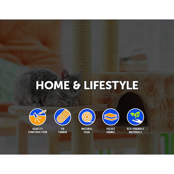 170Cm Cat Tree Scratching Post Tower Trees Scratcher House Cat Houses