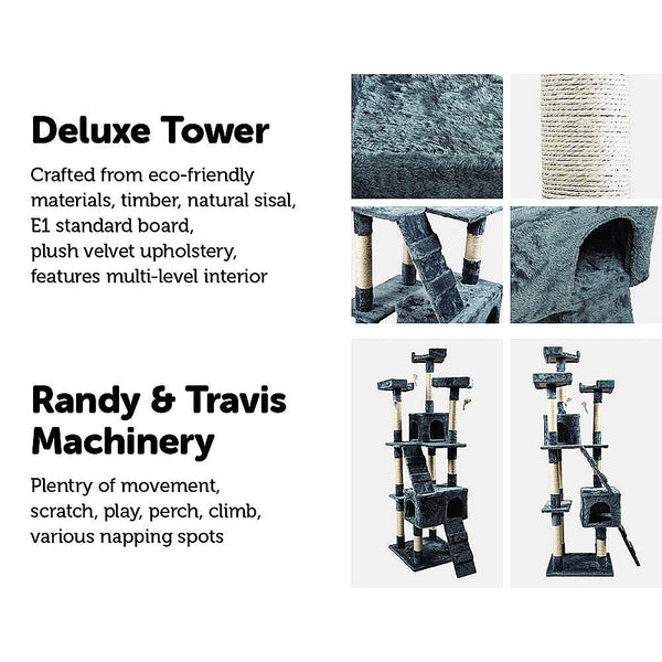 170Cm Cat Tree Scratching Post Tower Trees Scratcher House Cat Houses