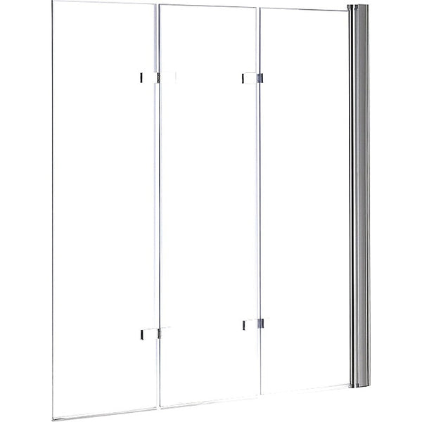 3 Fold Chrome Folding Bath Shower Screen Door Panel 1300Mm X 1400Mm Shower Doors