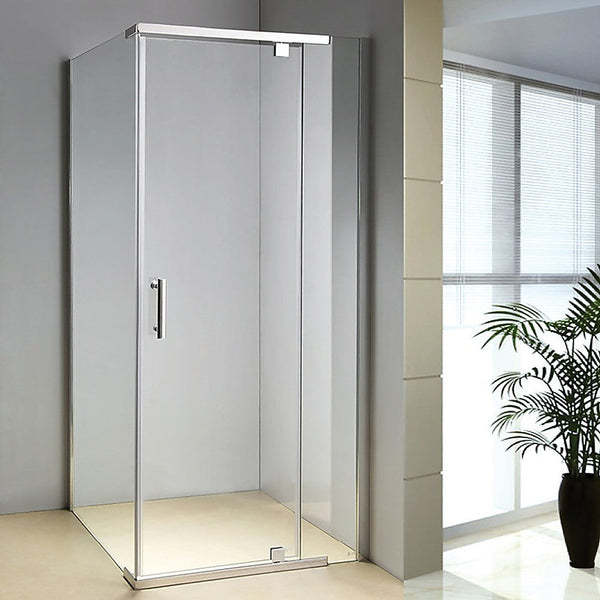 Della Francesca Shower Screen 900X900x1900mm Framed Safety Glass Pivot Door By Shower Enclosures