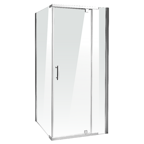 Della Francesca Shower Screen 900X800x1900mm Framed Safety Glass Pivot Door By Shower Enclosures