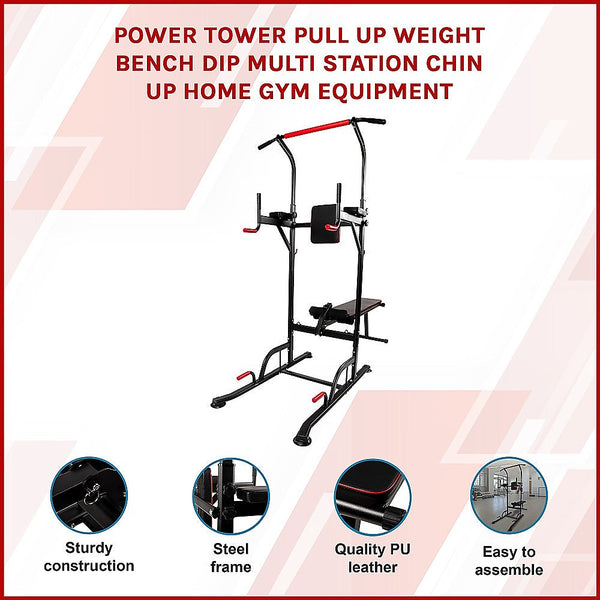Pull Up Weight Bench Dip Multi Station Chin Home Gym Equipment Pull Up Bars