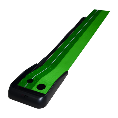 Indoor Practice Putting Green 2.5M Mat Inclined Ball Return Fake Grass Holes Putting Greens & Aids