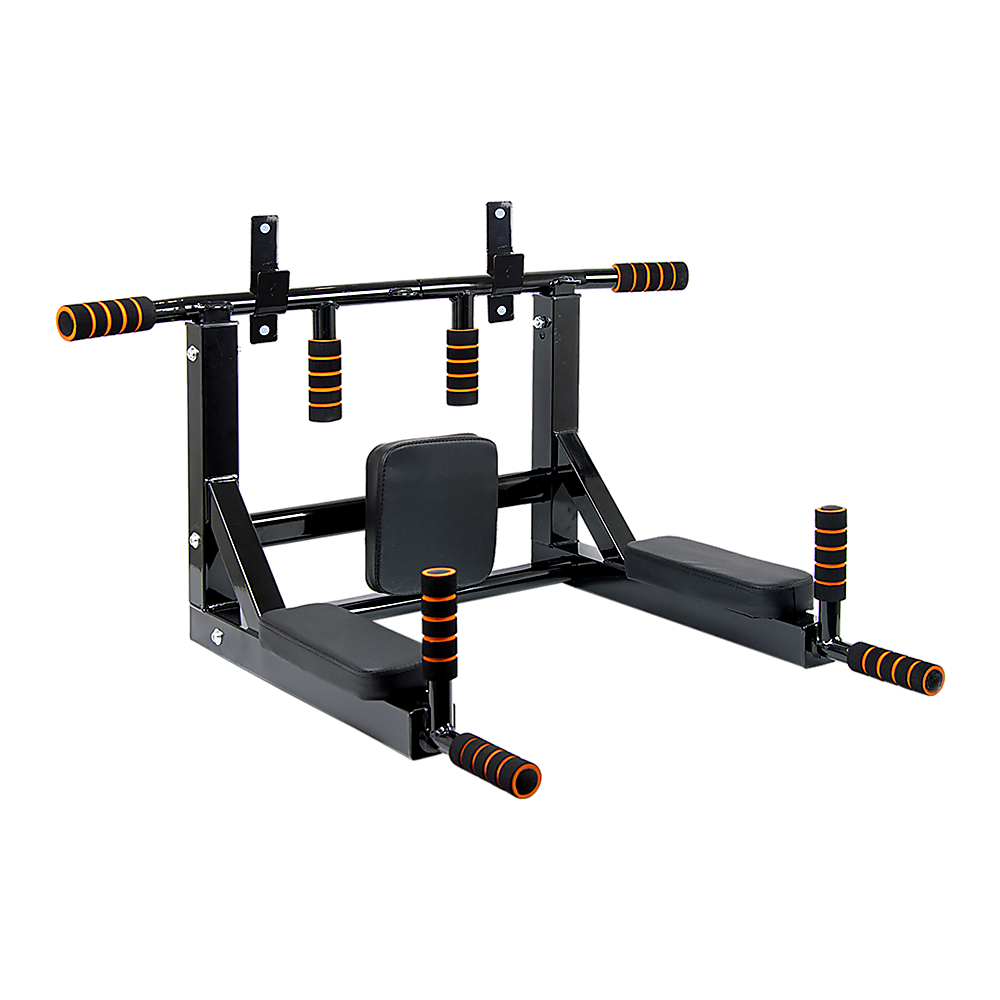 Heavy Duty Wall Mounted Power Station Knee Raise Pull Up Chin Dips Bar Home Gym Attachments