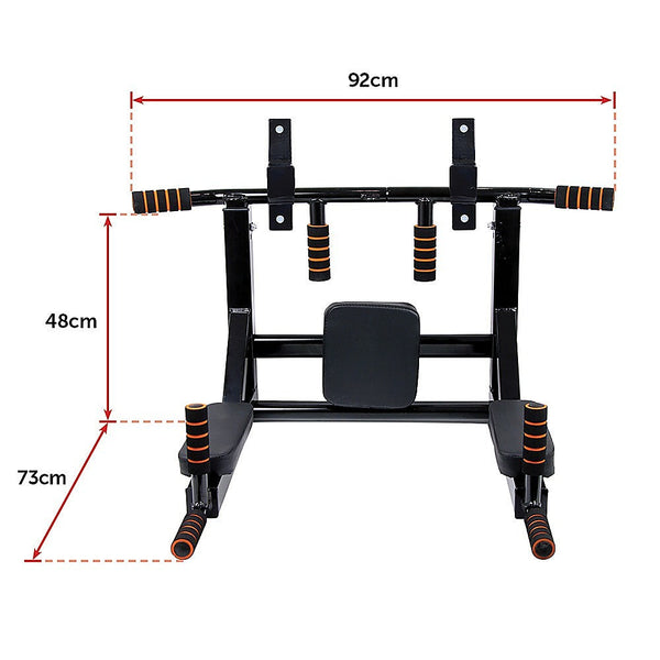 Heavy Duty Wall Mounted Power Station Knee Raise Pull Up Chin Dips Bar Home Gym Attachments