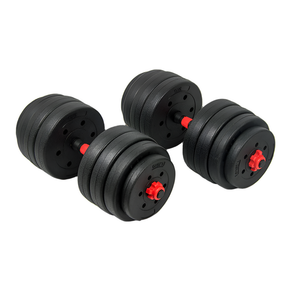 40Kg Rubber Dumbbell Set Barbell Home Gym Exercise Weights Dumbbells