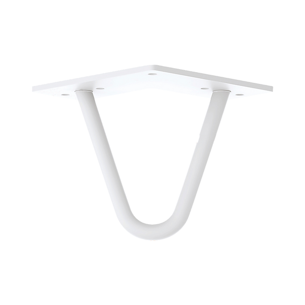 Della Francesca Set Of 4 Retro Hairpin Table Legs 12Mm Steel Bench Desk 11Cm White Tables