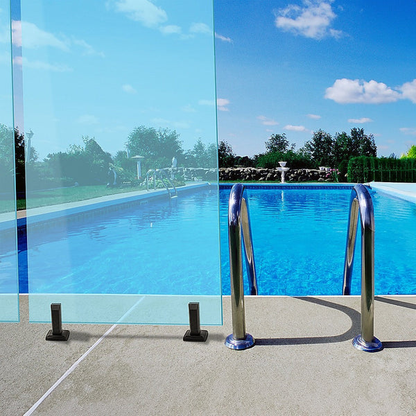 Bariloche Balustrade Black Glass Clamp 304 Stainless Spigot Pool Fencing Fence Pool Equipment Parts