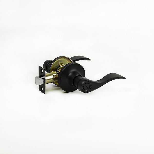Door Handle Set Lever Privacy Function Black Door Locks & Lock Mechanisms