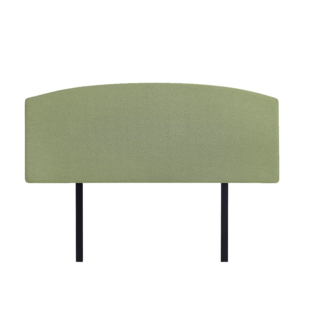 Palermo Linen Fabric Queen Bed Curved Headboard Bedhead Olive Green Headboards & Footboards