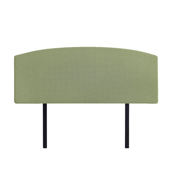 Palermo Linen Fabric Queen Bed Curved Headboard Bedhead Olive Green Headboards & Footboards