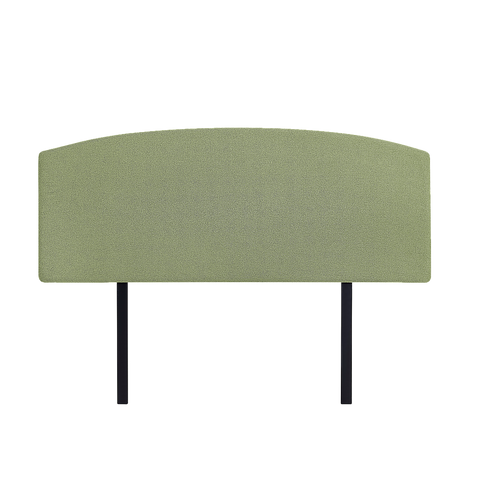 Palermo Linen Fabric Queen Bed Curved Headboard Bedhead Olive Green Headboards & Footboards