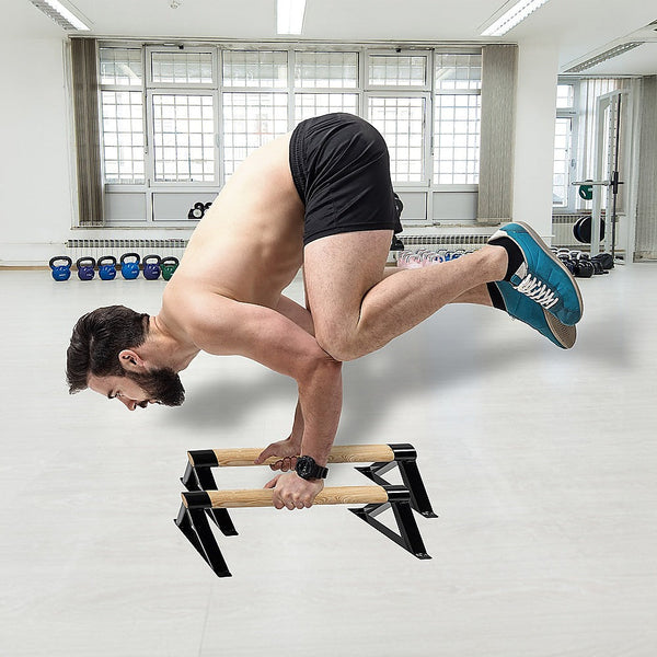 Randy & Travis Machinery Premium Parallette Pair Gymnastics Push Up Bars Push Up Stands