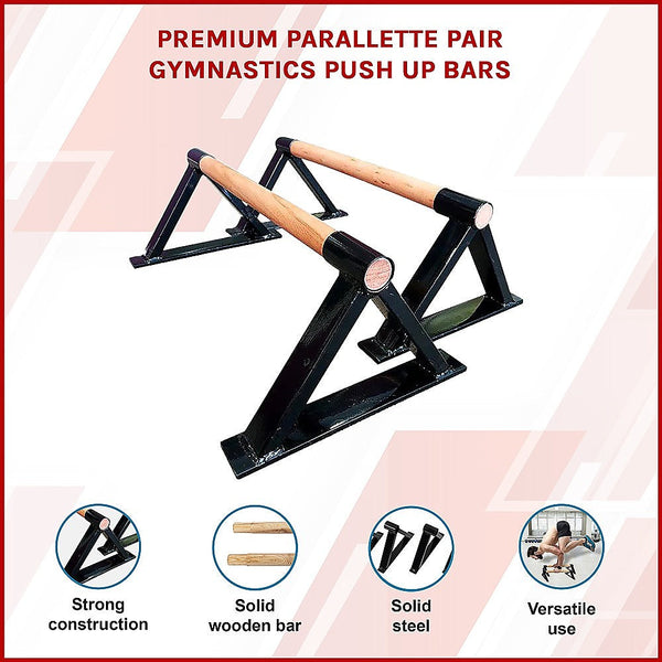 Randy & Travis Machinery Premium Parallette Pair Gymnastics Push Up Bars Push Up Stands