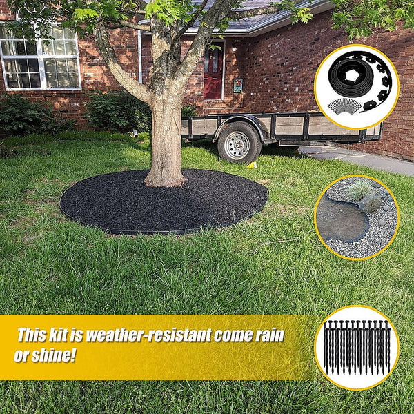 Randy & Travis Machinery Landscape No Dig Lawn Garden Edging Kit 10M Flexible Durable Border Paver Manual Edgers