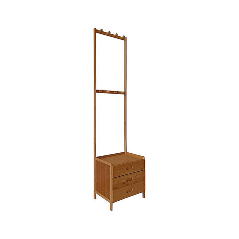 Randy & Travis Machinery Wooden Hall Stand Modern Style Minimalist Home Floor Coat Rack With Drawer Coat & Hat Racks