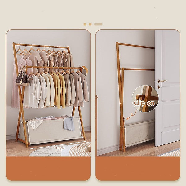 Randy & Travis Machinery 100Cm Clothes Rail Rack Garment Freestanding Hanger Bedroom Clothing With Lower Storage Shelf Garment Racks