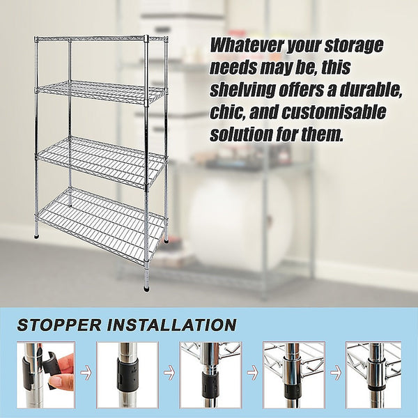 Palermo Modular Wire Storage Shelf 450 1800Mm Steel Shelving Wall Shelves