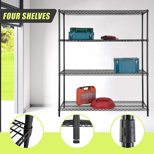 Palermo Modular Wire Storage Shelf 1500 X 600 1800Mm Steel Shelving Tool Shelving & Racking Systems
