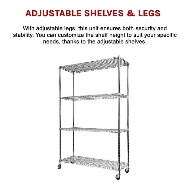Palermo Modular Wire Storage Shelf 1500 X 600 1800Mm Steel Shelving Tool Shelving & Racking Systems