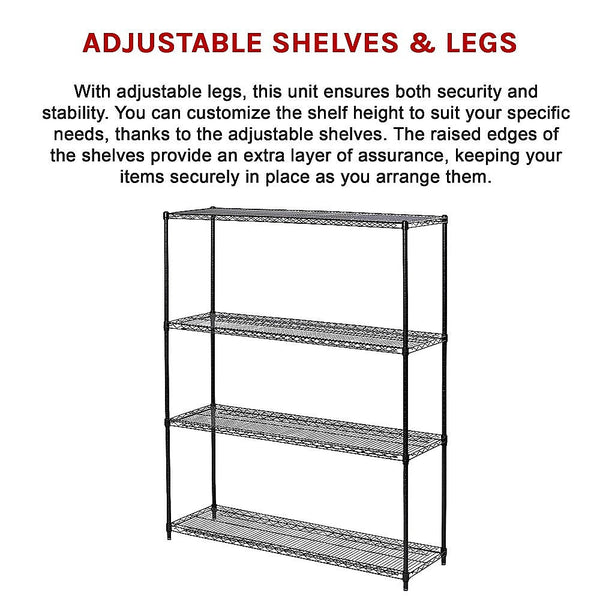 Palermo Modular Wire Storage Shelf 1500 X 450 1800Mm Steel Shelving Tool Shelving & Racking Systems