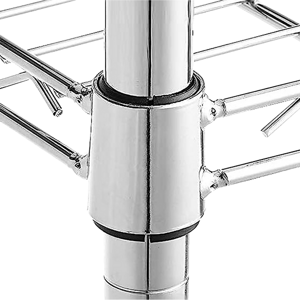 Palermo Modular Wire Storage Shelf 1500 X 450 1920Mm Steel Shelving With Wheels Wall Shelves