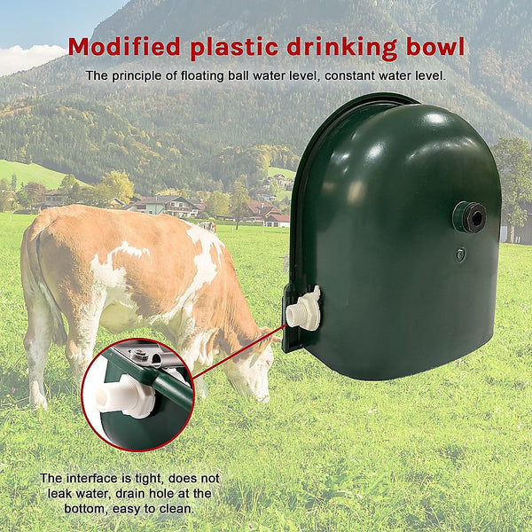 Randy & Travis Machinery 4L Water Trough Bowl With Automatic Float Valve Pet Chicken Supplies