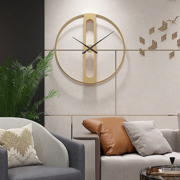 Gold Clover Metal Wall Clock Wall Clocks
