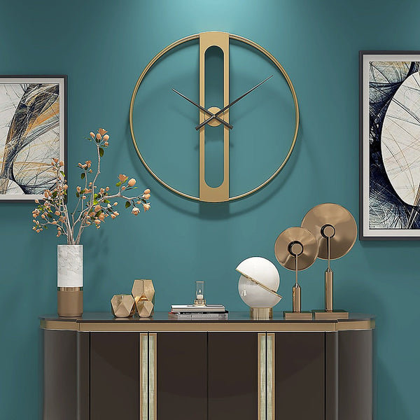 Gold Clover Metal Wall Clock Wall Clocks