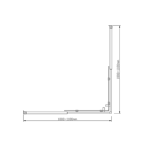 Della Francesca 1100X1100mm Double Sliding Door Glass Shower Screen In Chrome Shower Doors