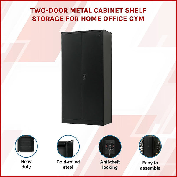 Randy & Travis Machinery Two Door Metal Cabinet Shelf Storage For Home Office Gym Tool Cabinets & Cupboards