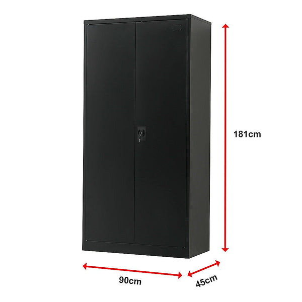 Randy & Travis Machinery Two Door Metal Cabinet Shelf Storage For Home Office Gym Tool Cabinets & Cupboards