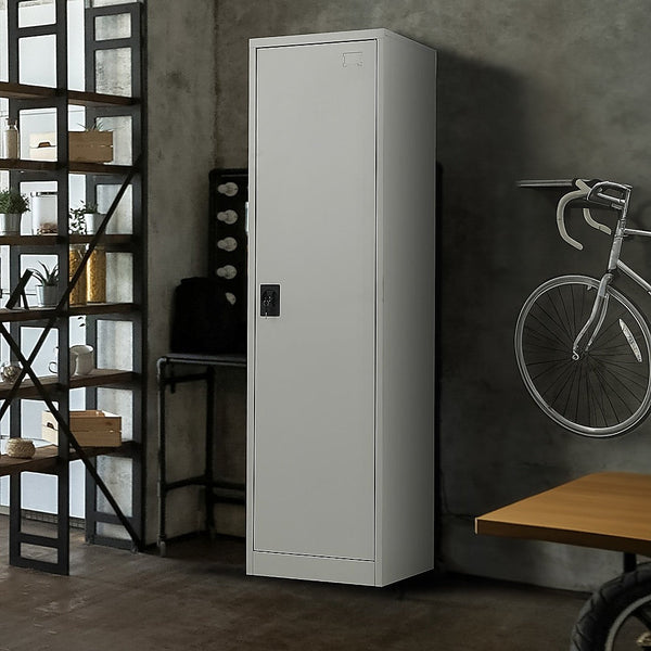 Randy & Travis Machinery Single Door Metal Tall Cabinet Shelf Storage For Home Office Gym Cabinets & Cupboards