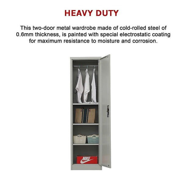 Randy & Travis Machinery Single Door Metal Tall Cabinet Shelf Storage For Home Office Gym Cabinets & Cupboards