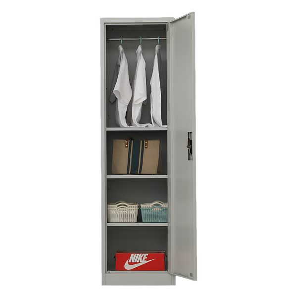 Randy & Travis Machinery Single Door Metal Tall Cabinet Shelf Storage For Home Office Gym Cabinets & Cupboards