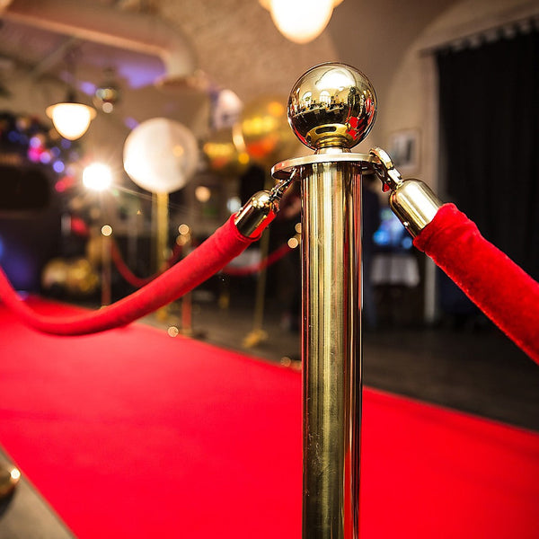 Randy & Travis Machinery 4 X Queue Barriers + 3 Ropes Exhibition Crowd Control Bollards Safety Cones Posts Barriers