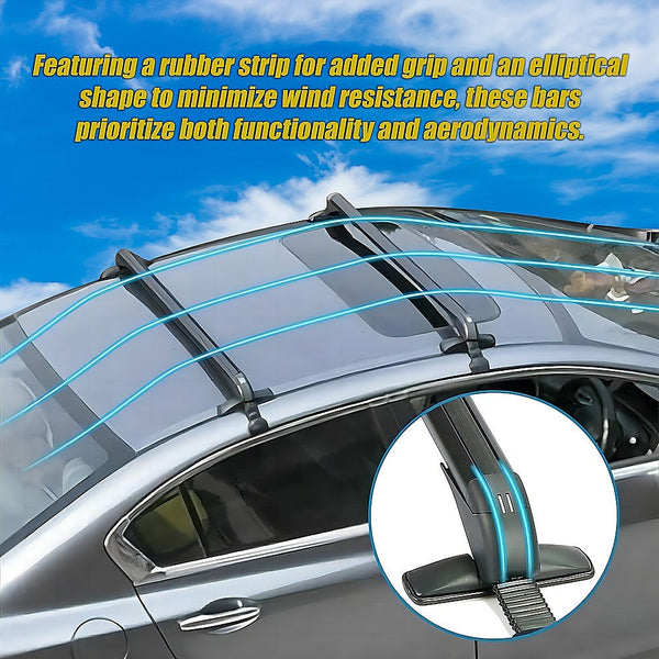 Bariloche Lockable Aluminium Car Roof Rack Bars Without Rail Anti Theft Luggage Carrier Roof Racks