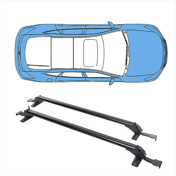 Bariloche Lockable Aluminium Car Roof Rack Bars Without Rail Anti Theft Luggage Carrier Roof Racks
