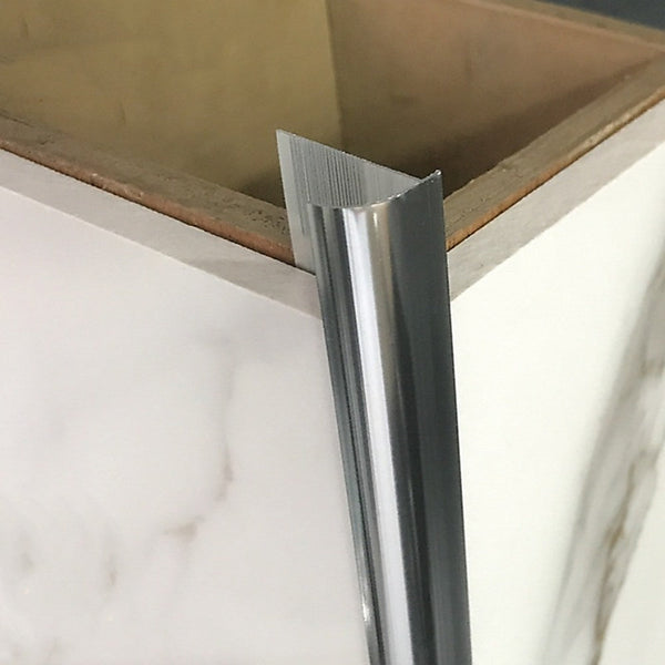 Tiling Accessories Della Francesca 10 X Tile Trim Heavy Duty Round Edge Aluminium Chrome 10Mm