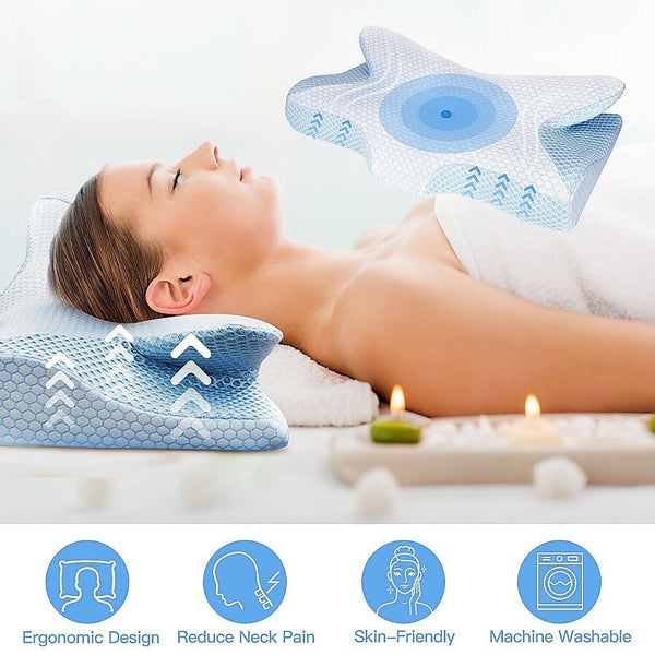Palermo Memory Foam Pillow For Sleeping Orthopedic Cervical Ergonomic Neck Support Pillows