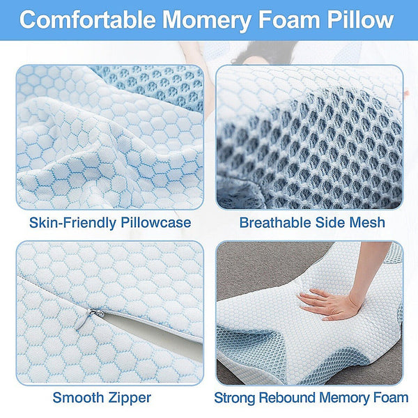 Palermo Memory Foam Pillow For Sleeping Orthopedic Cervical Ergonomic Neck Support Pillows