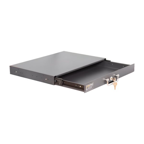 Randy & Travis Machinery 1U Locking Rack Mount Drawer Secure Steel Storage For 19" Network Server Rackmount Cabinets & Frames