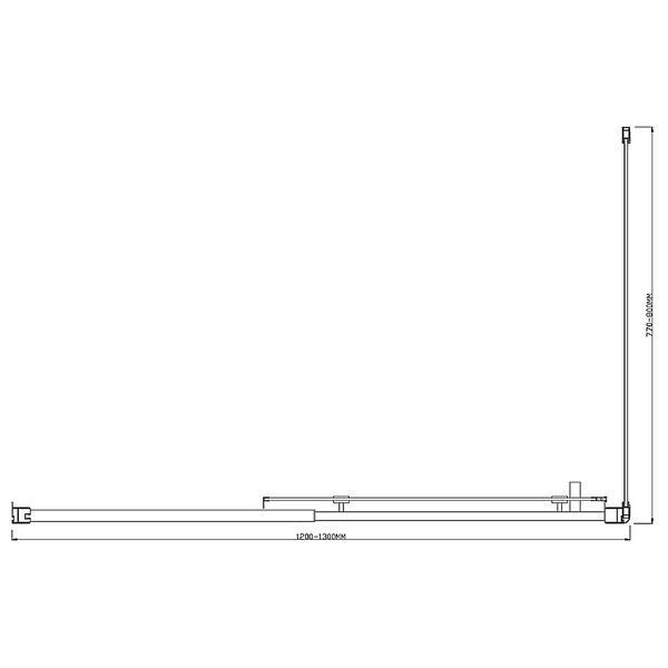 Della Francesca 1300X800mm Single Door Corner Sliding Glass Shower Screen In Black Shower Doors