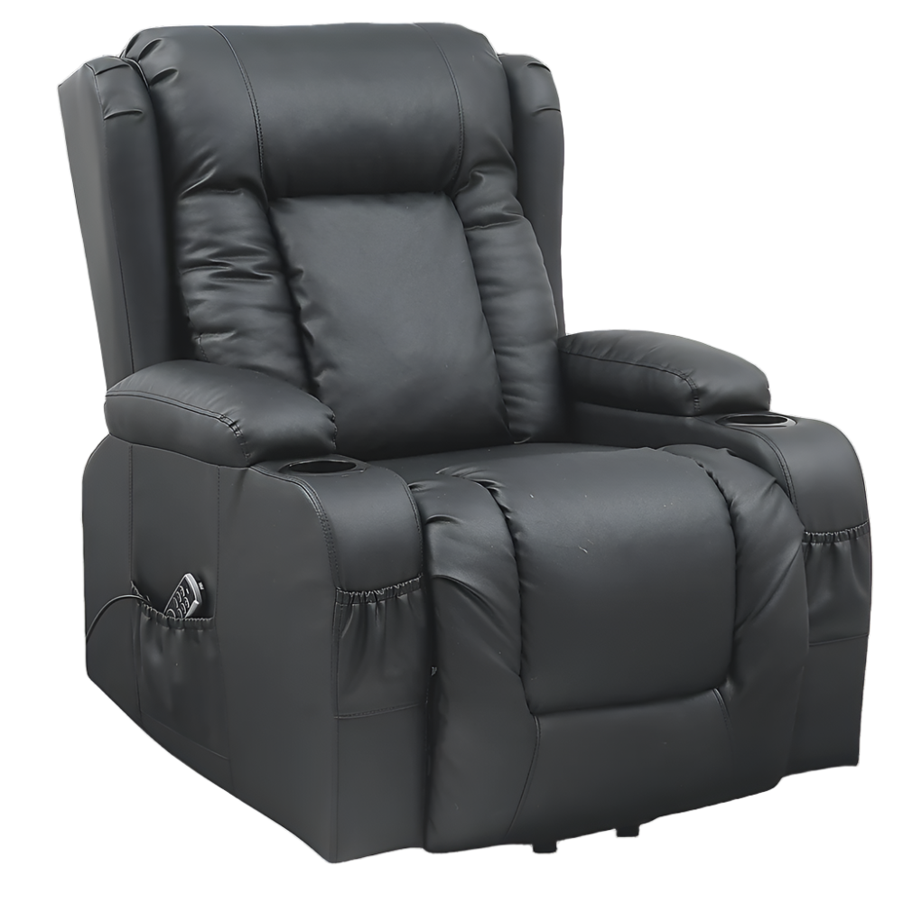 Palermo Lift Heated Leather Recliner Electric Massage Chair With Usb Port Electric Massage Chairs