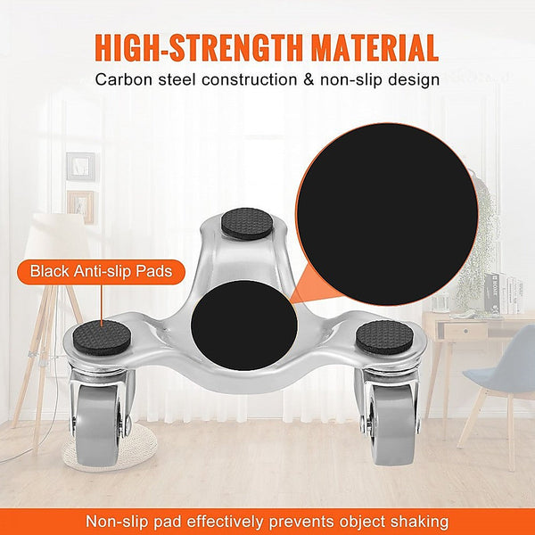 Randy & Travis Machinery 4 X All Purpose Dolly Metal Heavy Duty Furniture Mover Slider Set Other Hand Tools