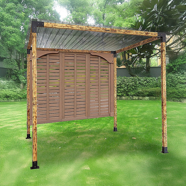 Randy & Travis Machinery Roof Pergola Gazebo Shed Matte Black Steel Brackets Diy Kits Gazebos & Pergolas