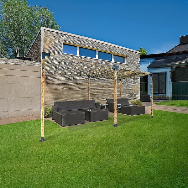 Randy & Travis Machinery Roof Pergola Gazebo Shed Matte Black Steel Brackets Diy Kits Gazebos & Pergolas